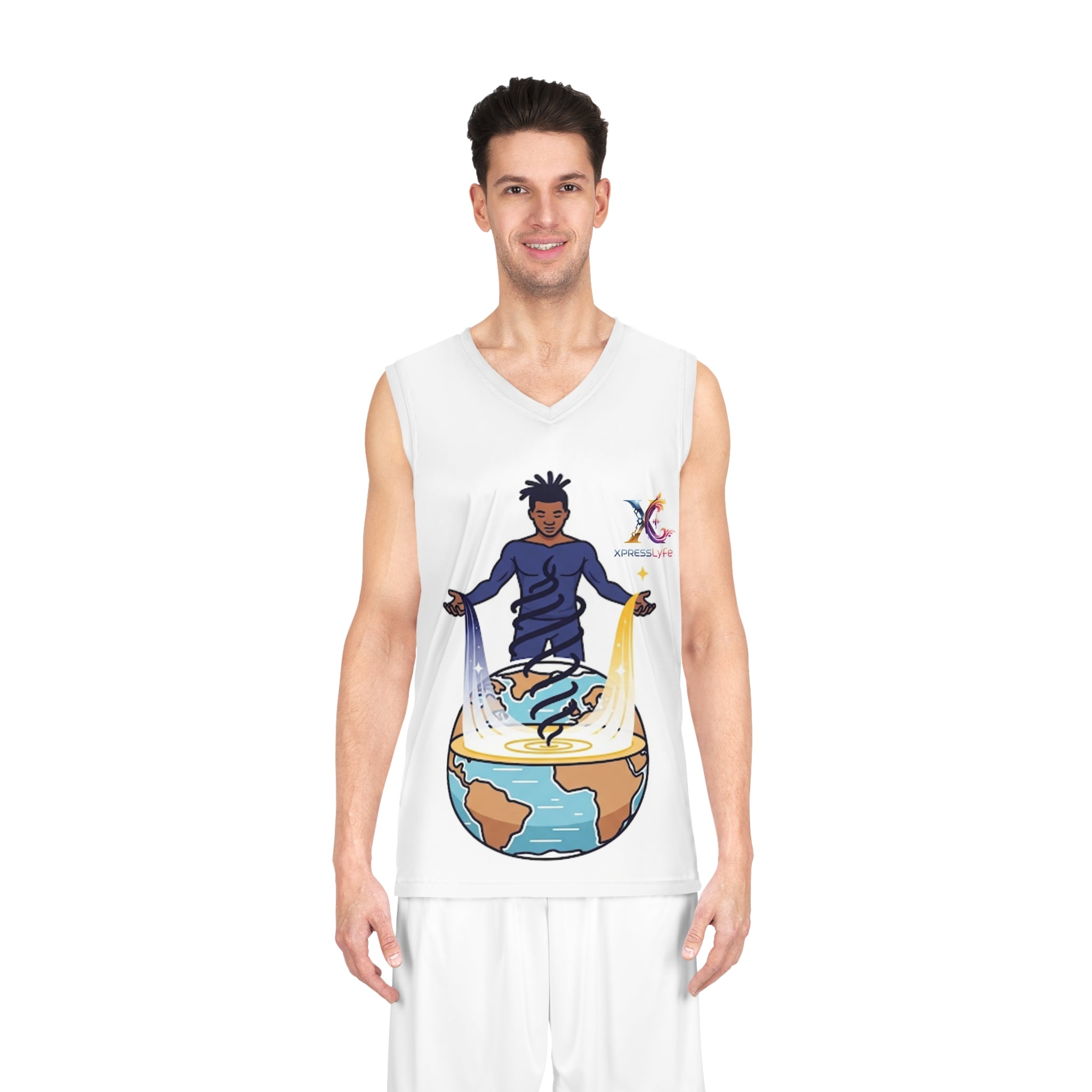 Dynamic Basketball Jersey, AOP Sportswear, Unisex Athletic Wear, Gift for Athletes, Trendy Sports Fashion, Workout Apparel